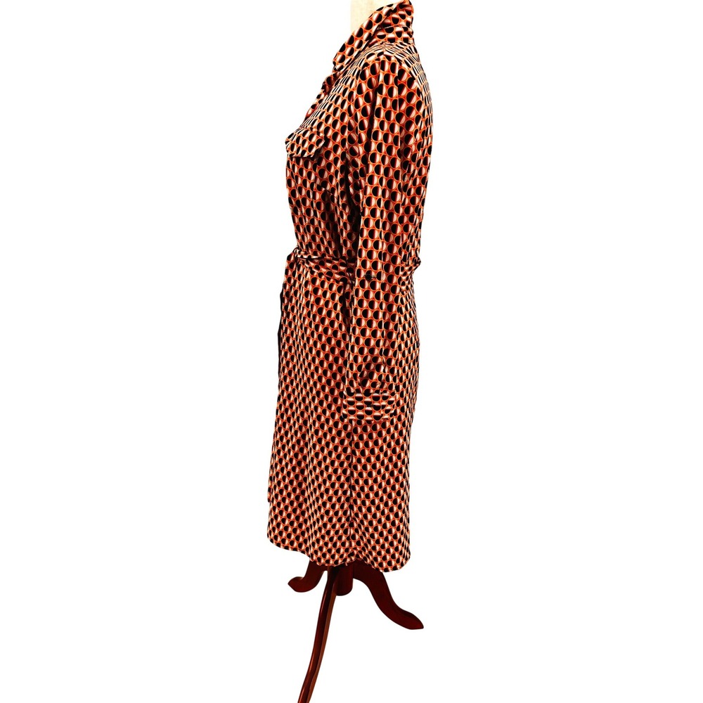 Lapis & Lillies Dress Womens dress Peach Black Geometric collared button down - Picture 3 of 9